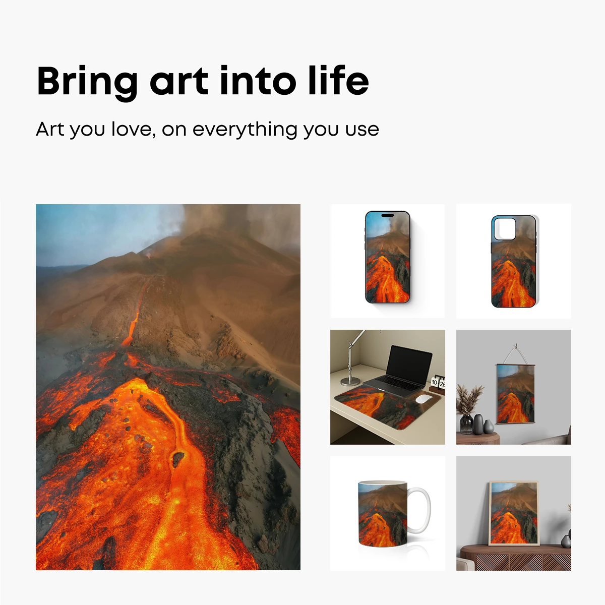 Lava's Fiery Embrace: Volcanic Eruption in Motion - Image 2