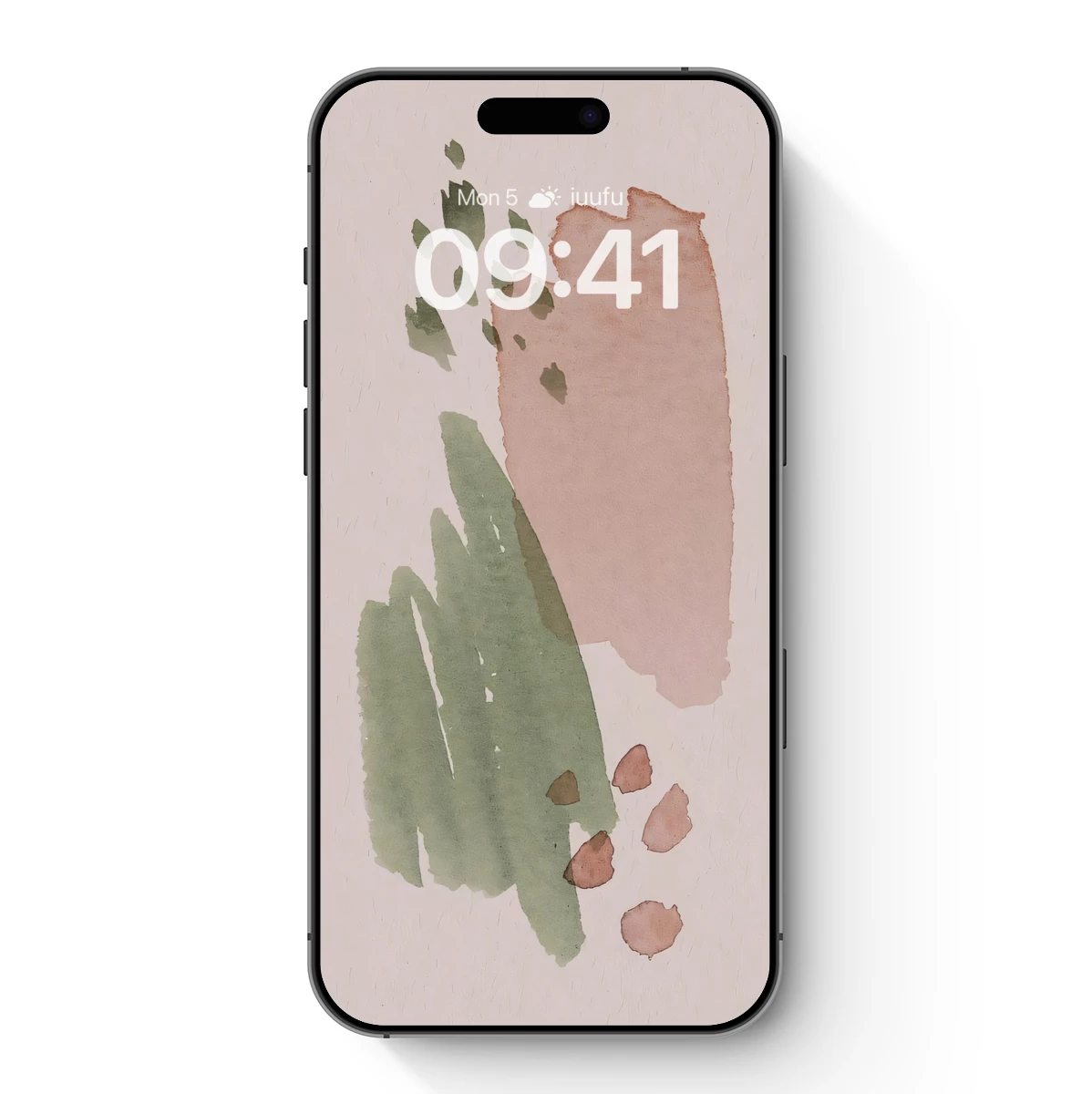 Abstract Green and Blush Brushstrokes