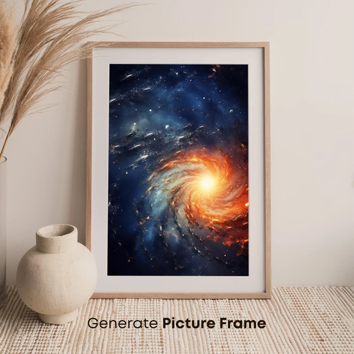 Cosmic Inferno: A Spiral Galaxy's Fiery Dance - Image 7