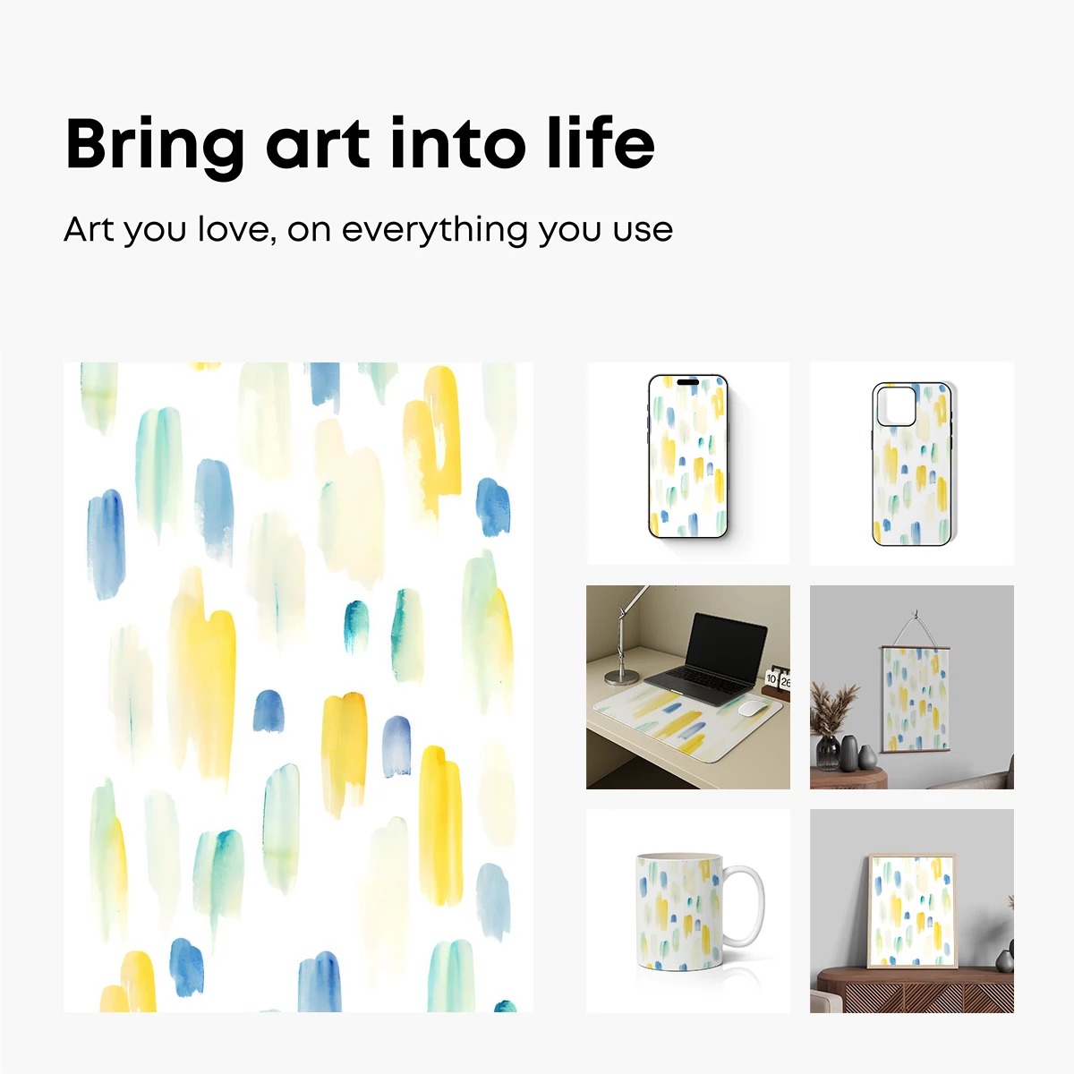 Abstract Brushstroke Symphony in Pastel Hues - Image 2