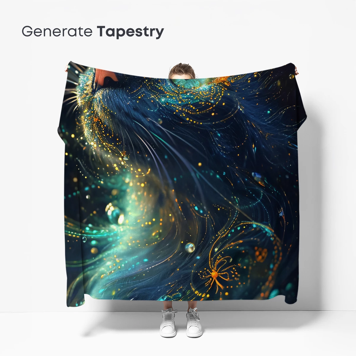 Cosmic Feline: A Galaxy-Inspired Cat Portrait - Image 5