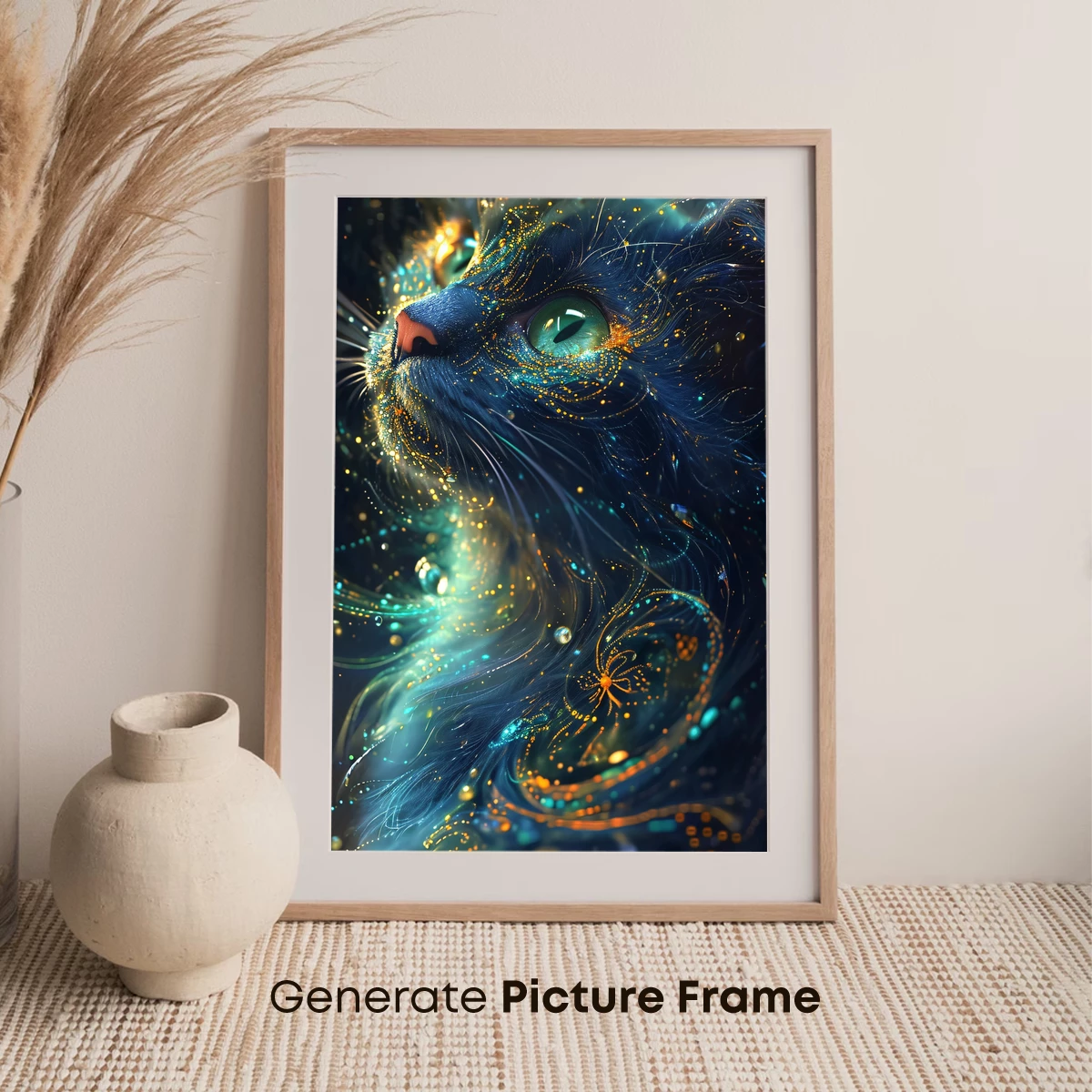 Cosmic Feline: A Galaxy-Inspired Cat Portrait - Image 7