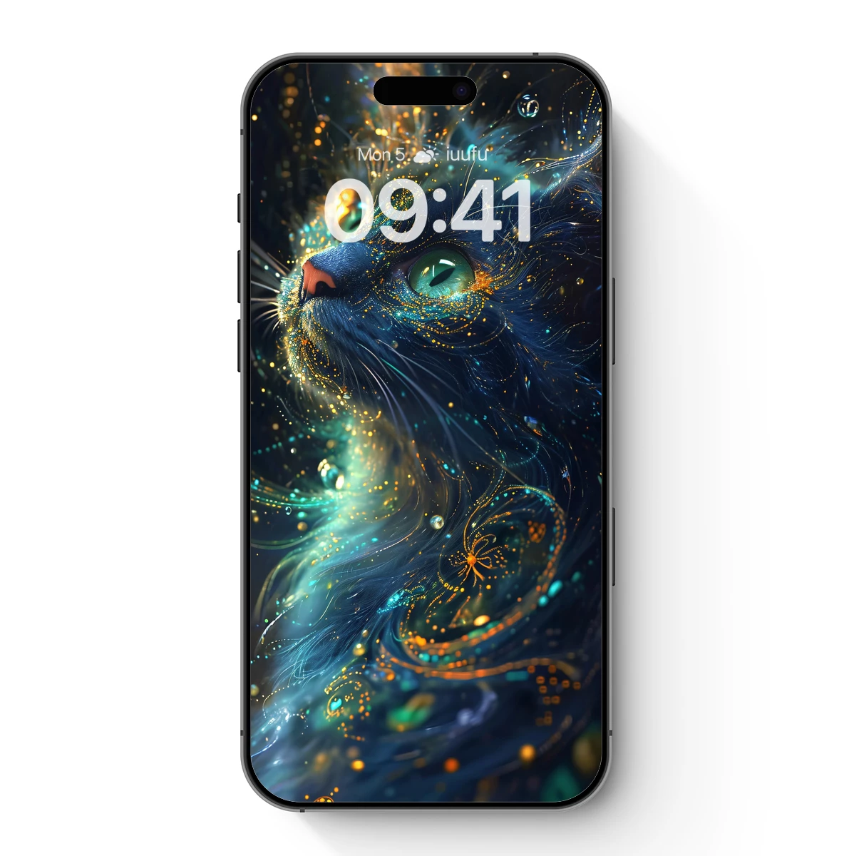 Cosmic Feline: A Galaxy-Inspired Cat Portrait