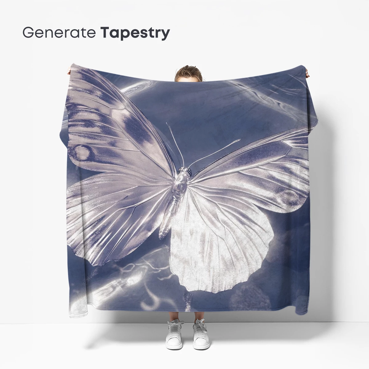 Ethereal Crystal Butterfly: A Frosty Dream - Image 5