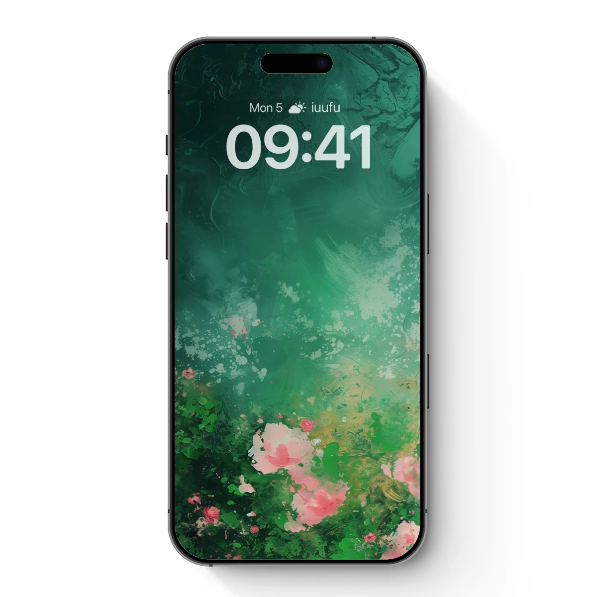 Emerald Bloom: Abstract Floral Fantasy