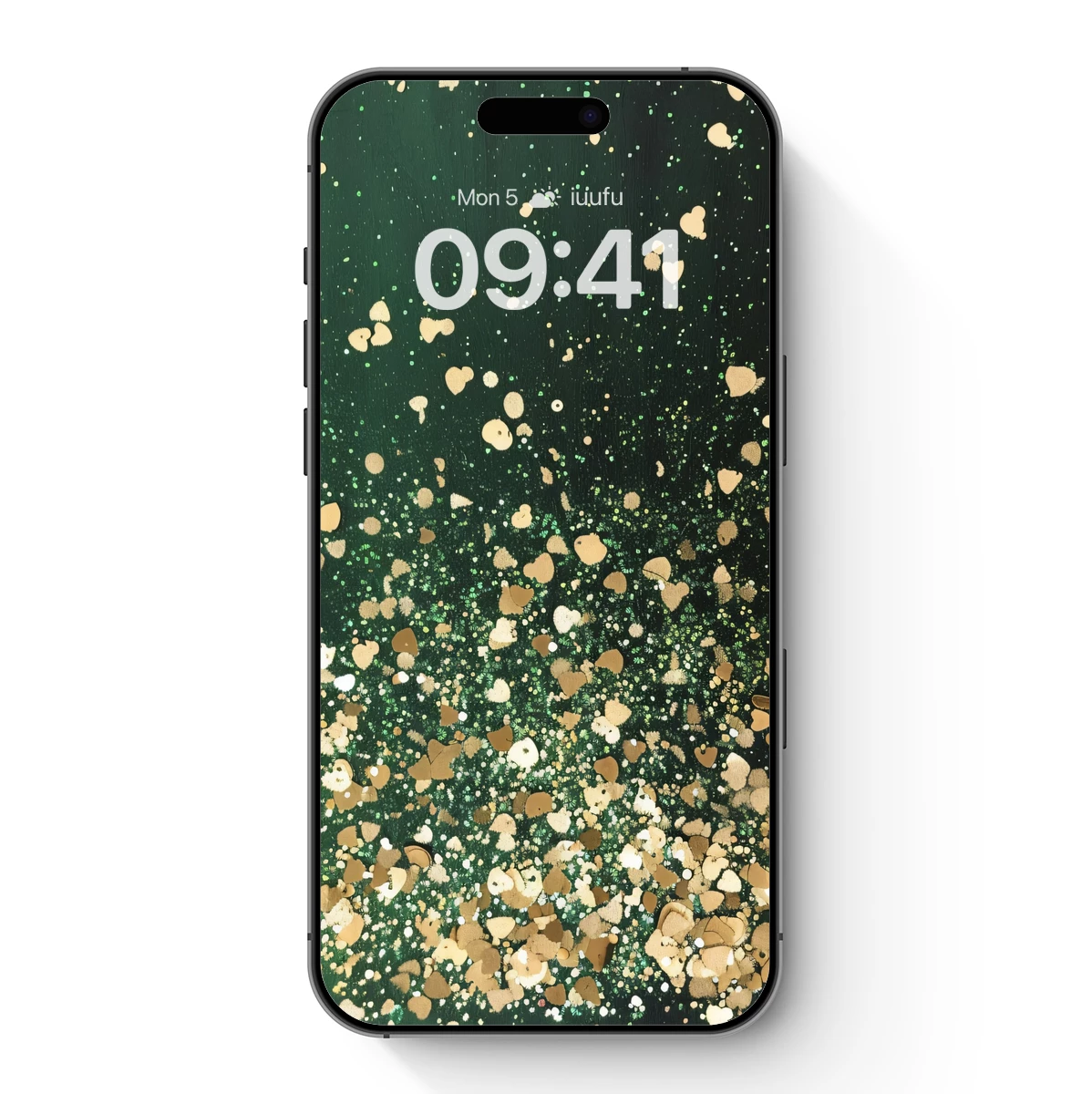 Golden Hearts in Emerald Night