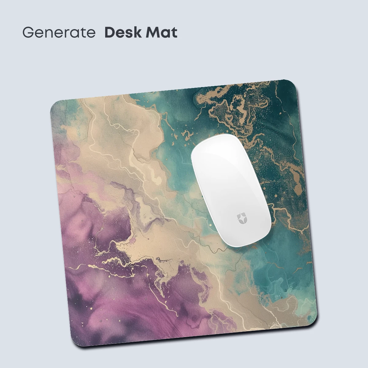 Ethereal Ink Fusion: Teal and Violet Abstract Art - Image 4