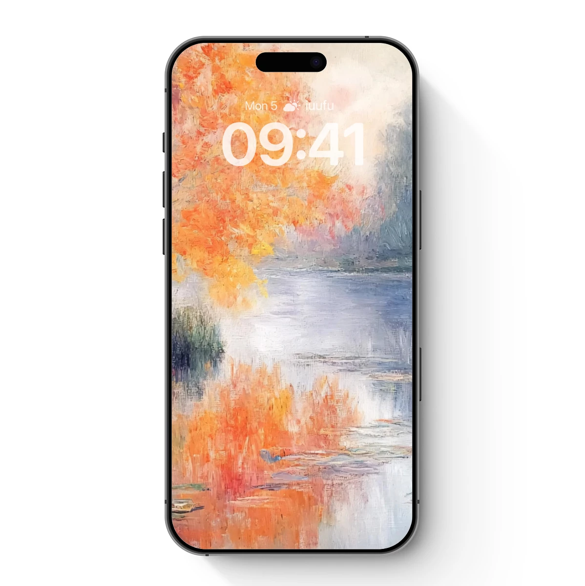 Autumn Reflections: Impressionist Lake Serenity