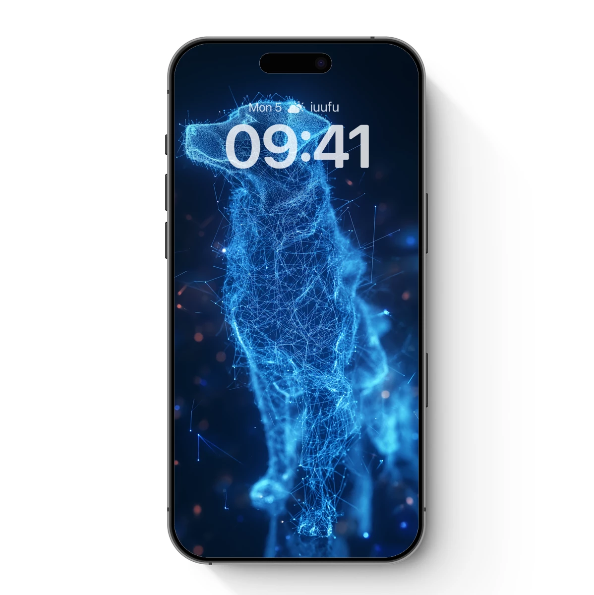 Neon Blue Canine Constellation