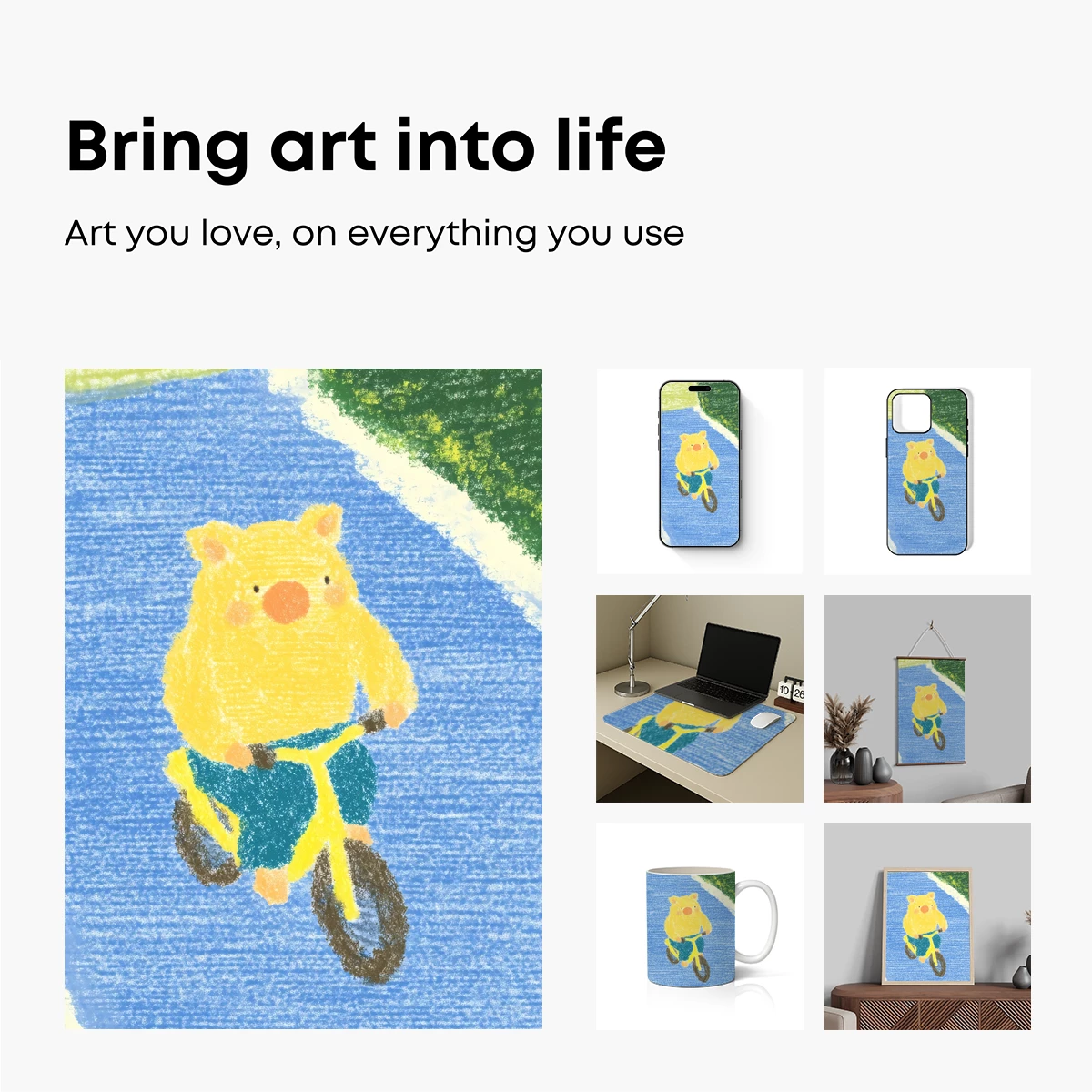 Chubby Bear on a Bike: Whimsical Ride - Image 2
