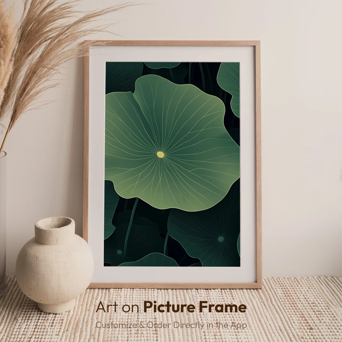 Ethereal Lotus Leaves: A Symphony in Green - Image 7