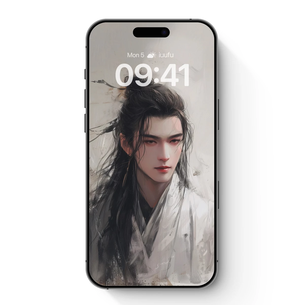 Ethereal Warrior: Ink Brush Strokes and Mystic Aura