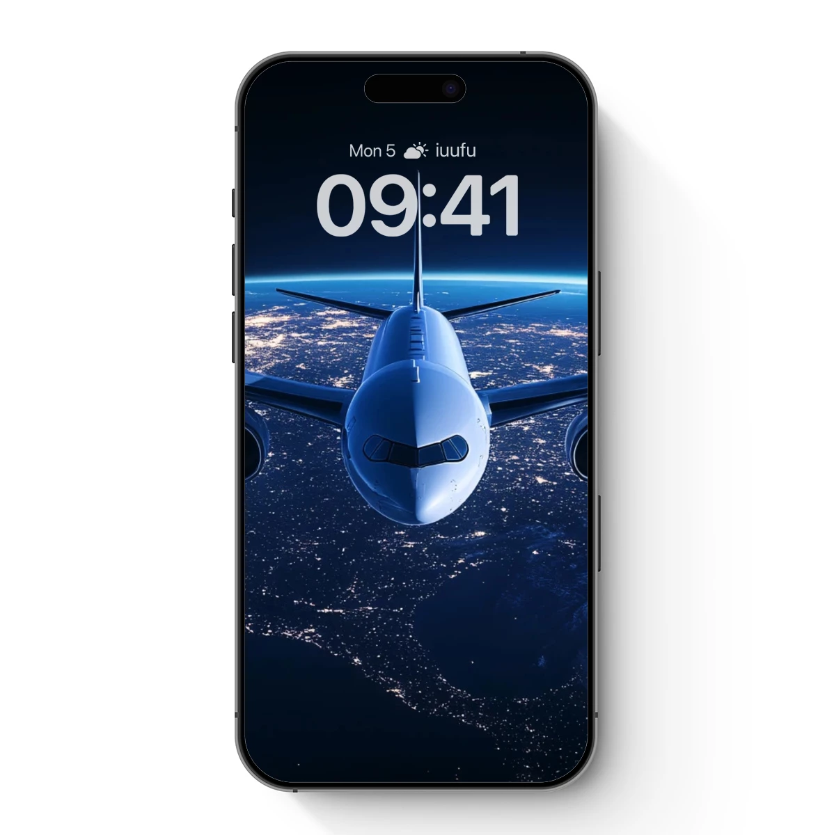 Aircraft Soaring Above Earth's Night Glow