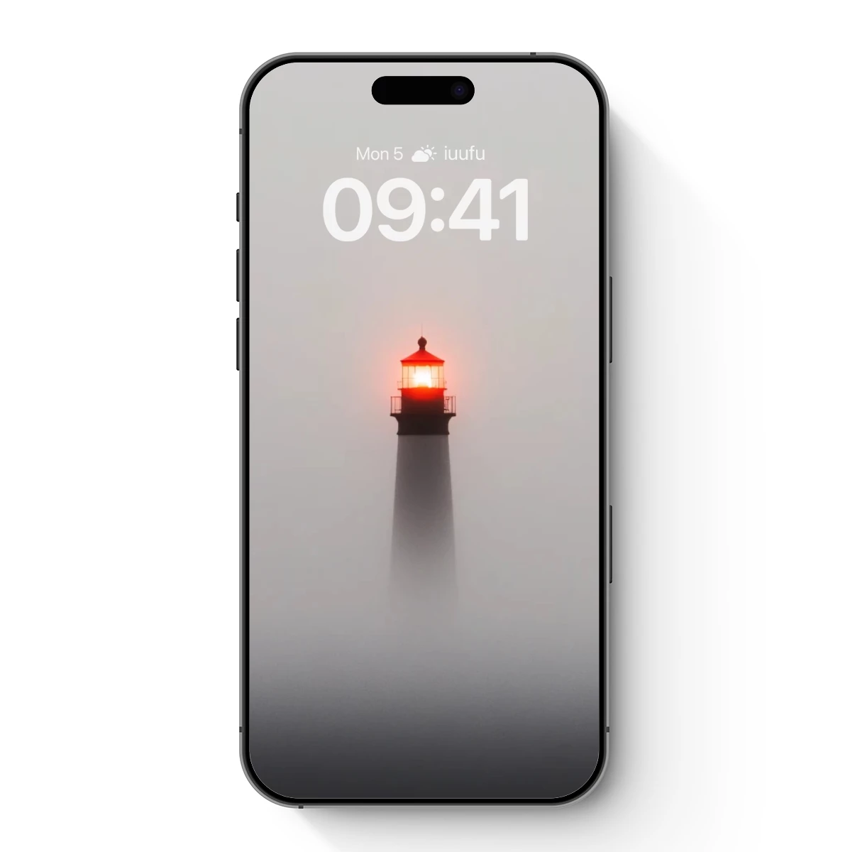 Foggy Lighthouse Beacon: Solitude in Mist