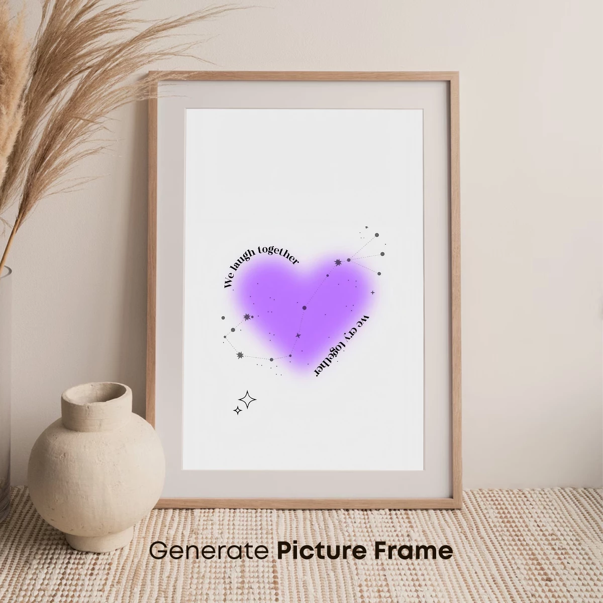 Heart Constellation: Laughter and Tears in Purple Harmony - Image 7