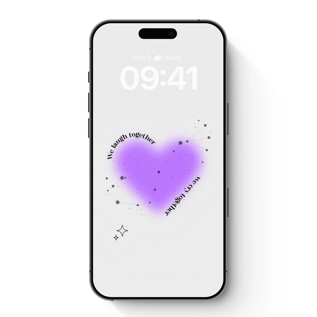 Heart Constellation: Laughter and Tears in Purple Harmony