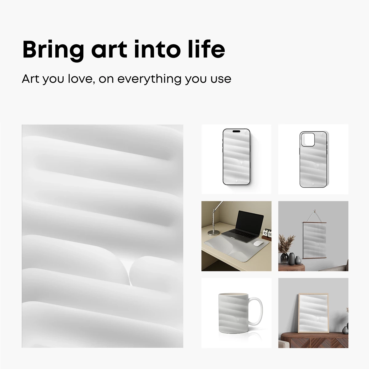 Ethereal White Waves: A Sculptural Odyssey - Image 2