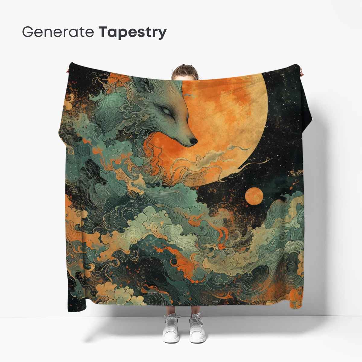Fox in the Celestial Tide: A Surreal Moonlit Odyssey - Image 5