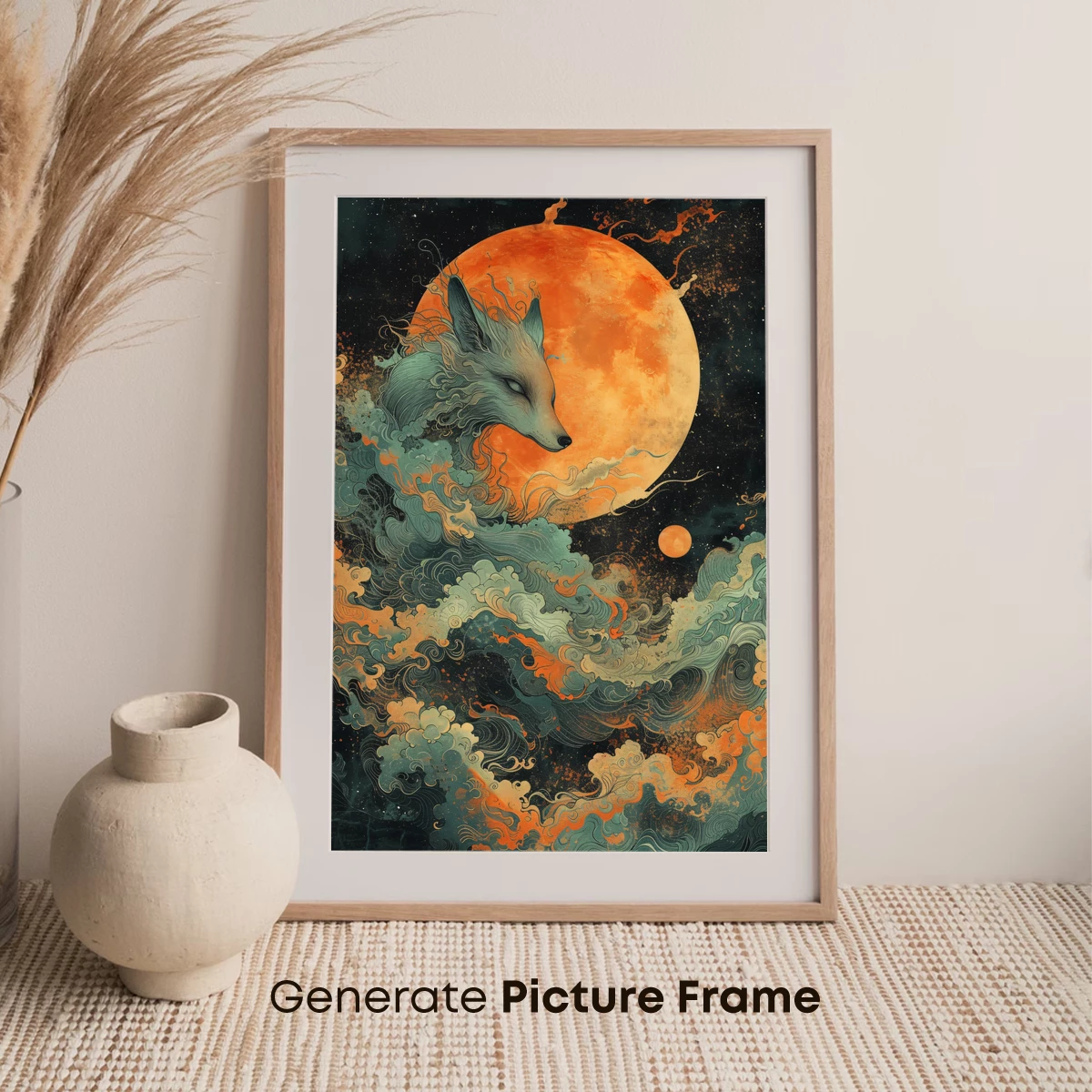Fox in the Celestial Tide: A Surreal Moonlit Odyssey - Image 7