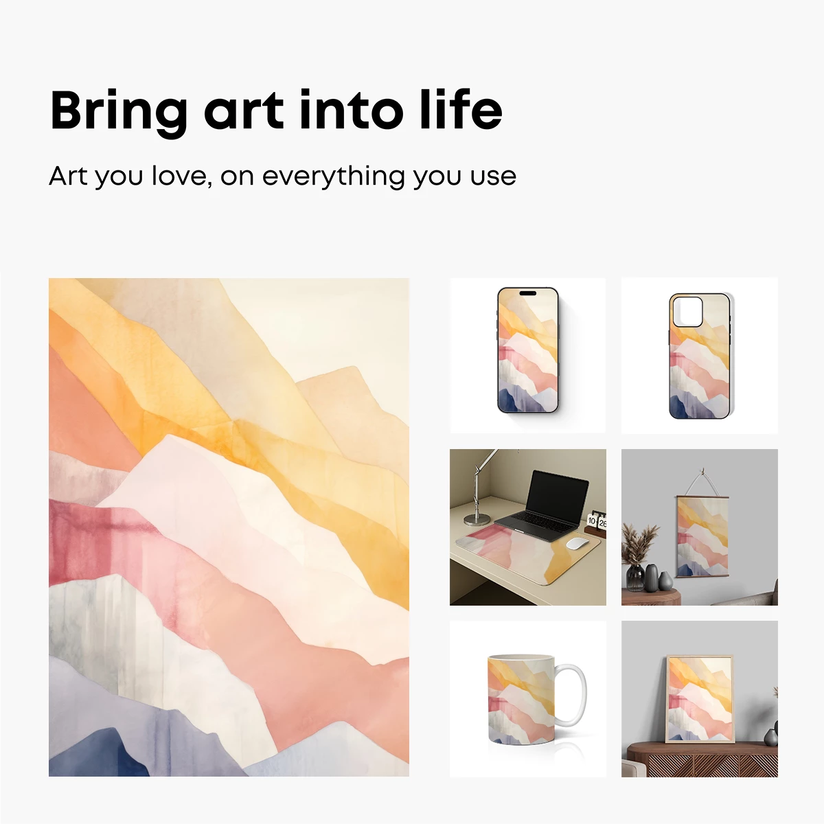 Abstract Watercolor Terrain - Image 2