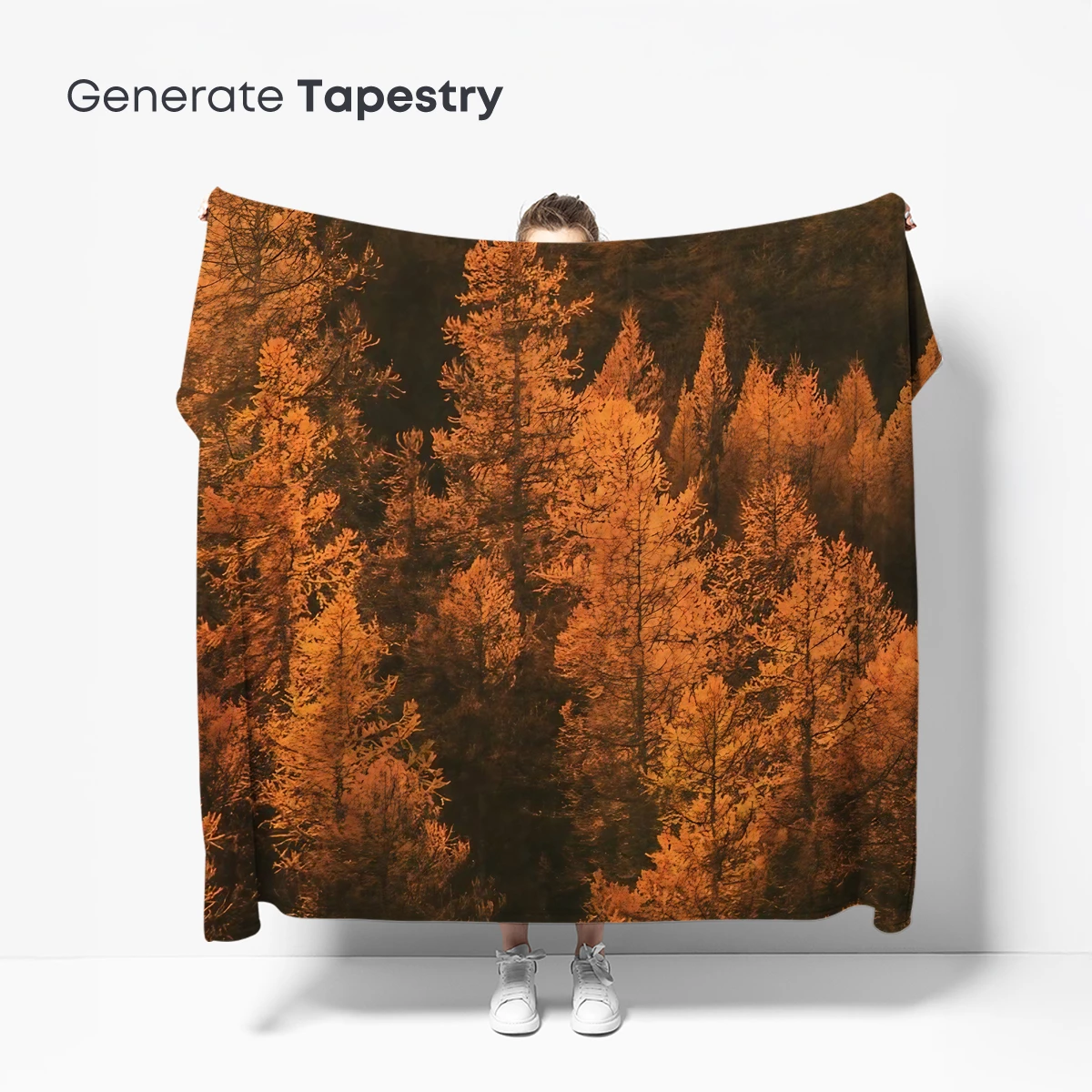 Golden Forest Glow: Autumnal Pine Splendor - Image 5