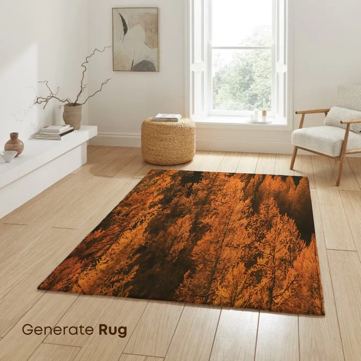 Golden Forest Glow: Autumnal Pine Splendor - Image 6