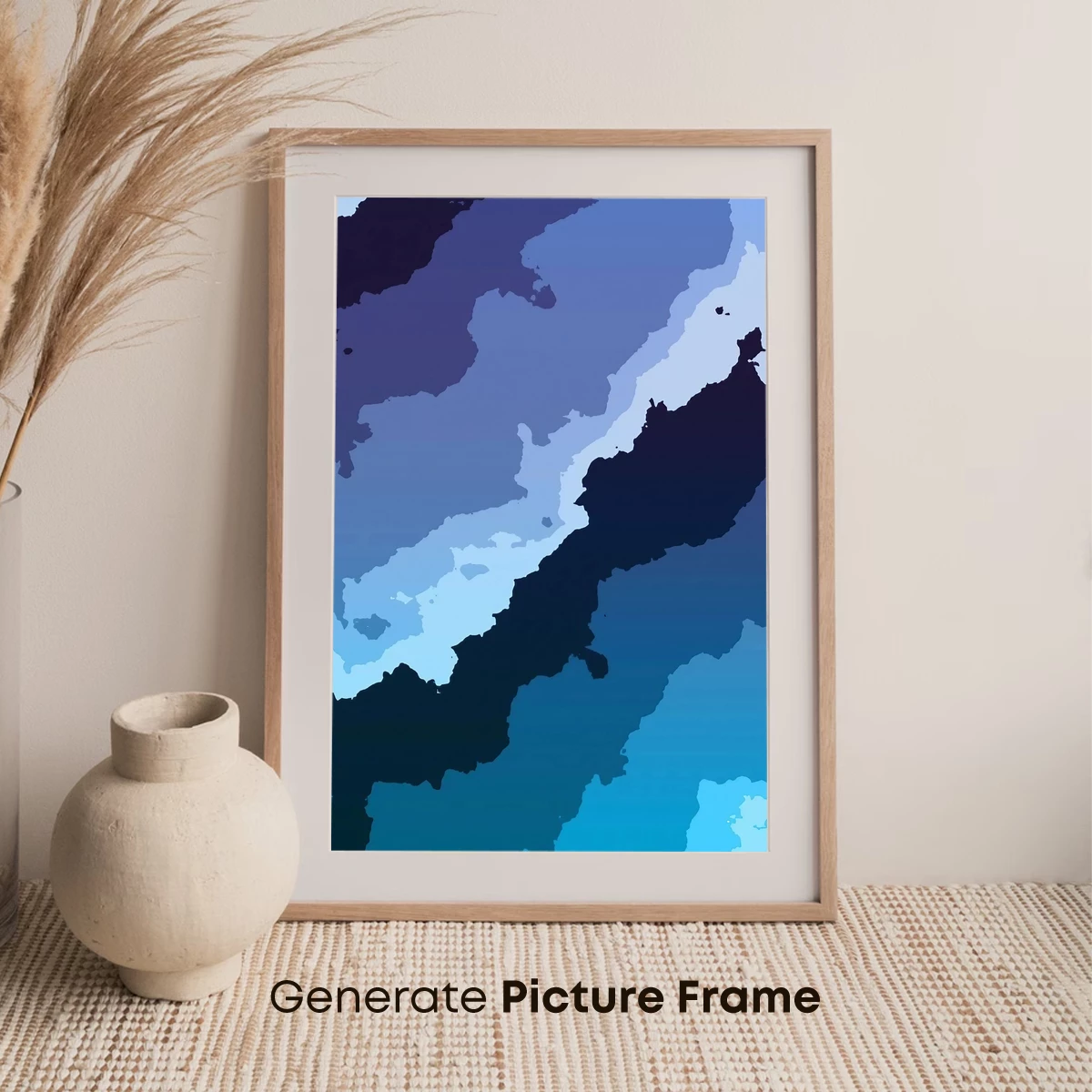 Abstract Coastal Odyssey: Blue Tones Merge with Landscapes - Image 7