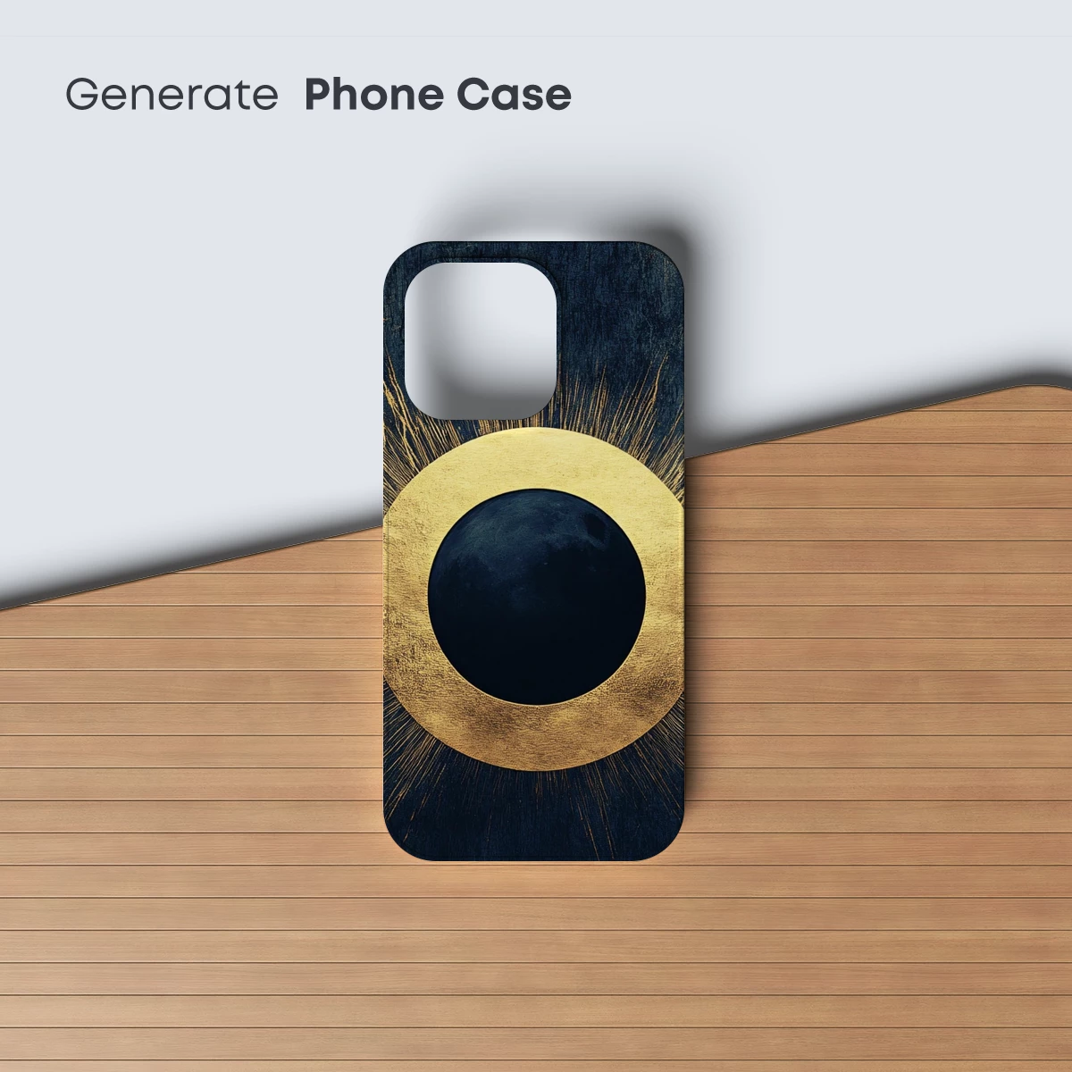 Eclipse of Eternity: Golden Halo on Midnight Canvas - Image 3