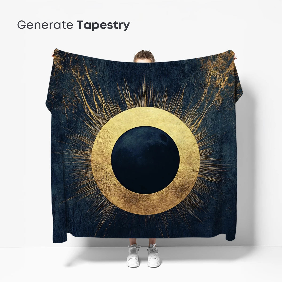 Eclipse of Eternity: Golden Halo on Midnight Canvas - Image 5