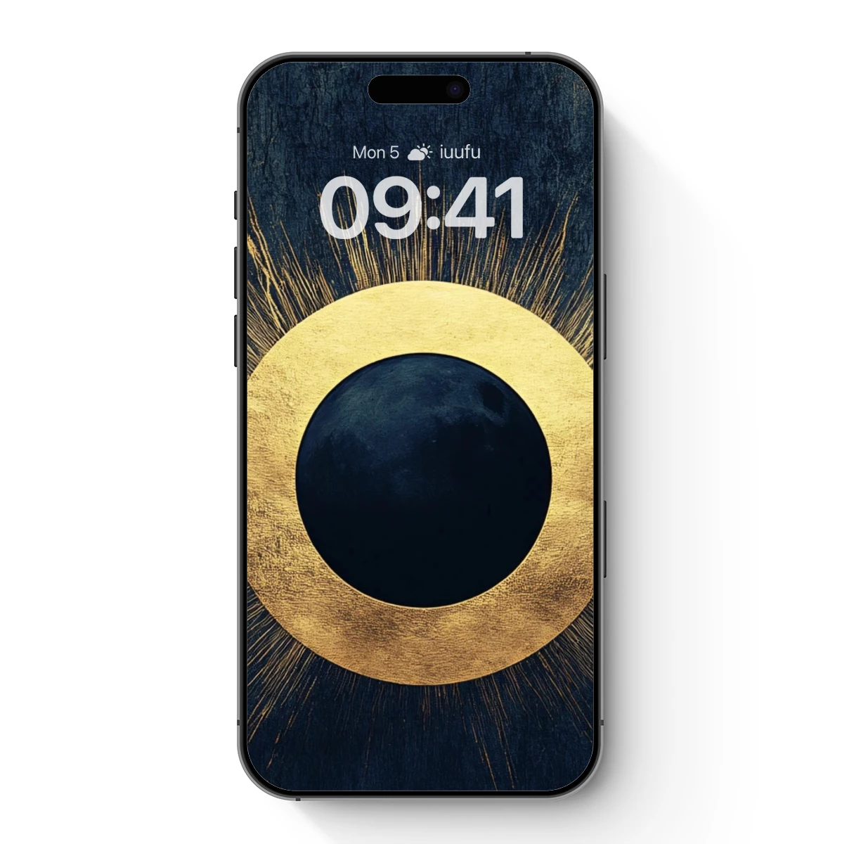 Eclipse of Eternity: Golden Halo on Midnight Canvas