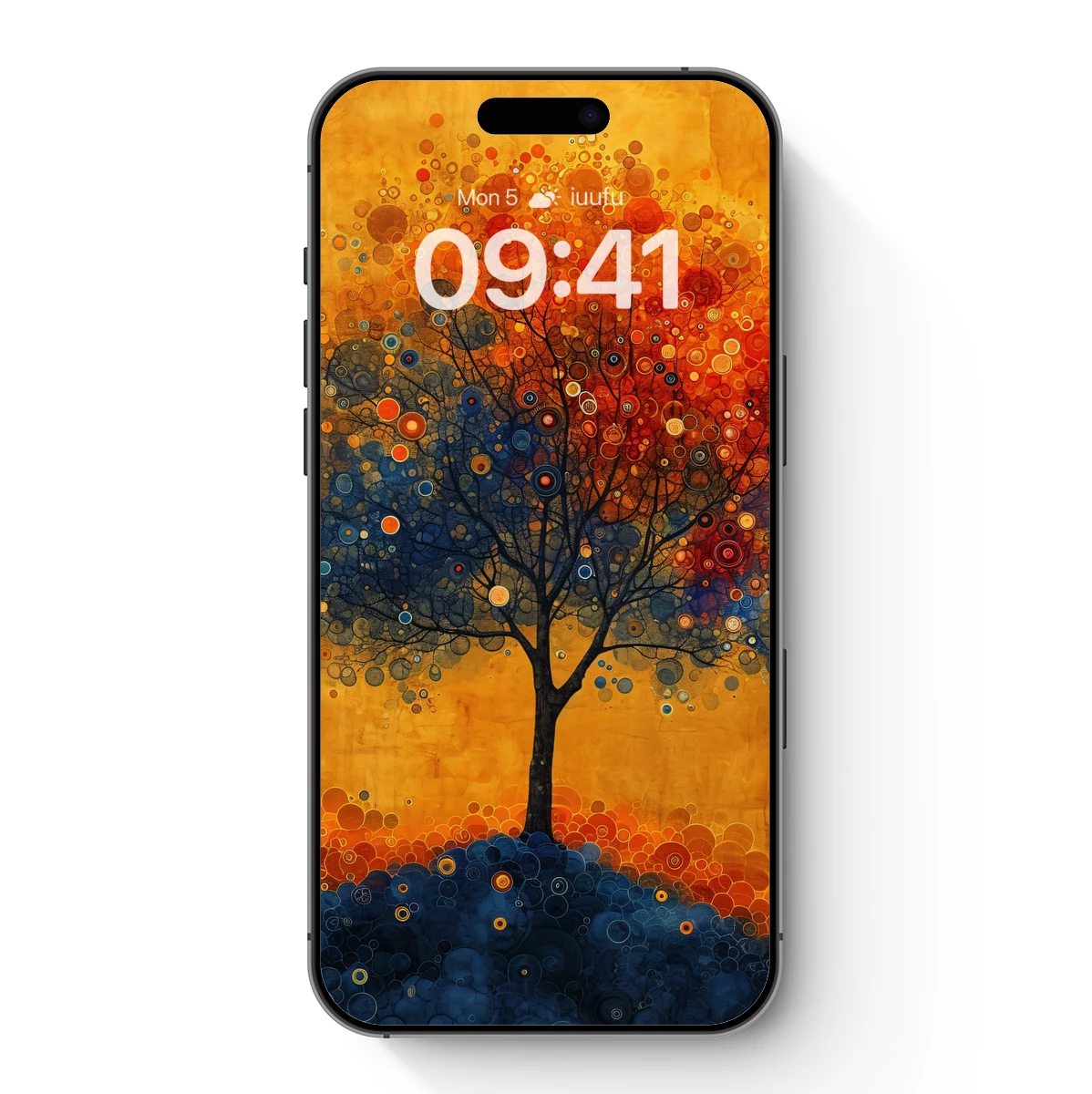 Circle Symphony Tree: Abstract Autumnal Artistry