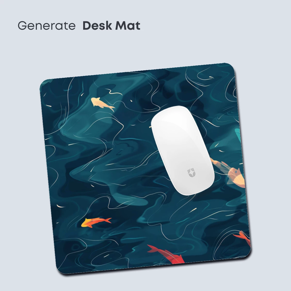 Aquatic Whispers: Koi Fish in Abstract Waves - Image 4