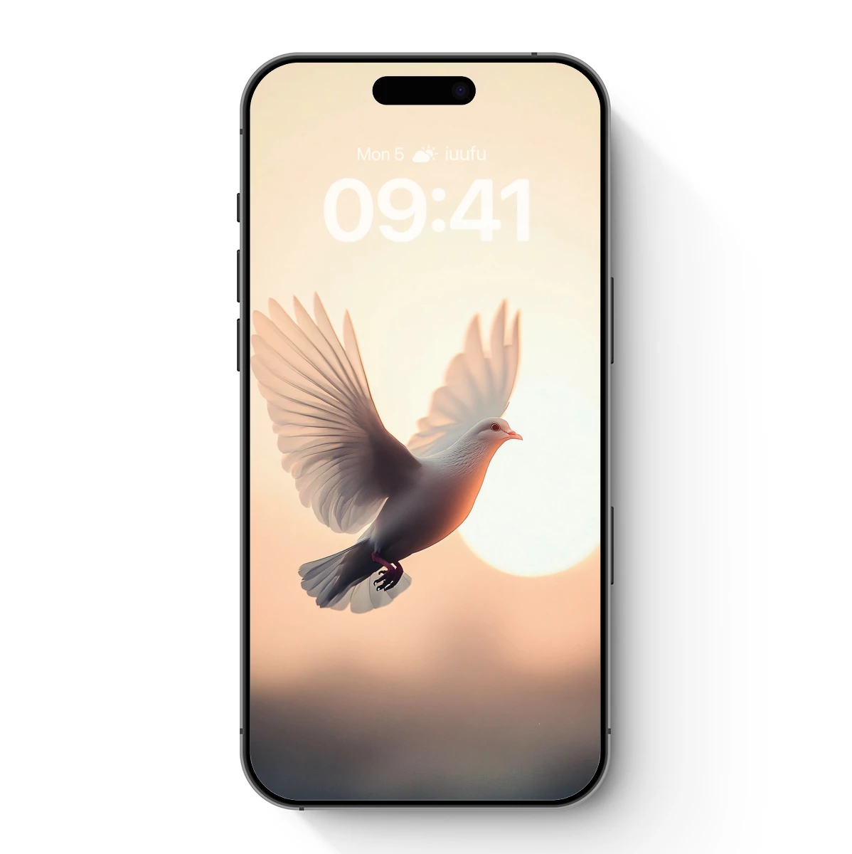 Ethereal Dove in Sunset Glow