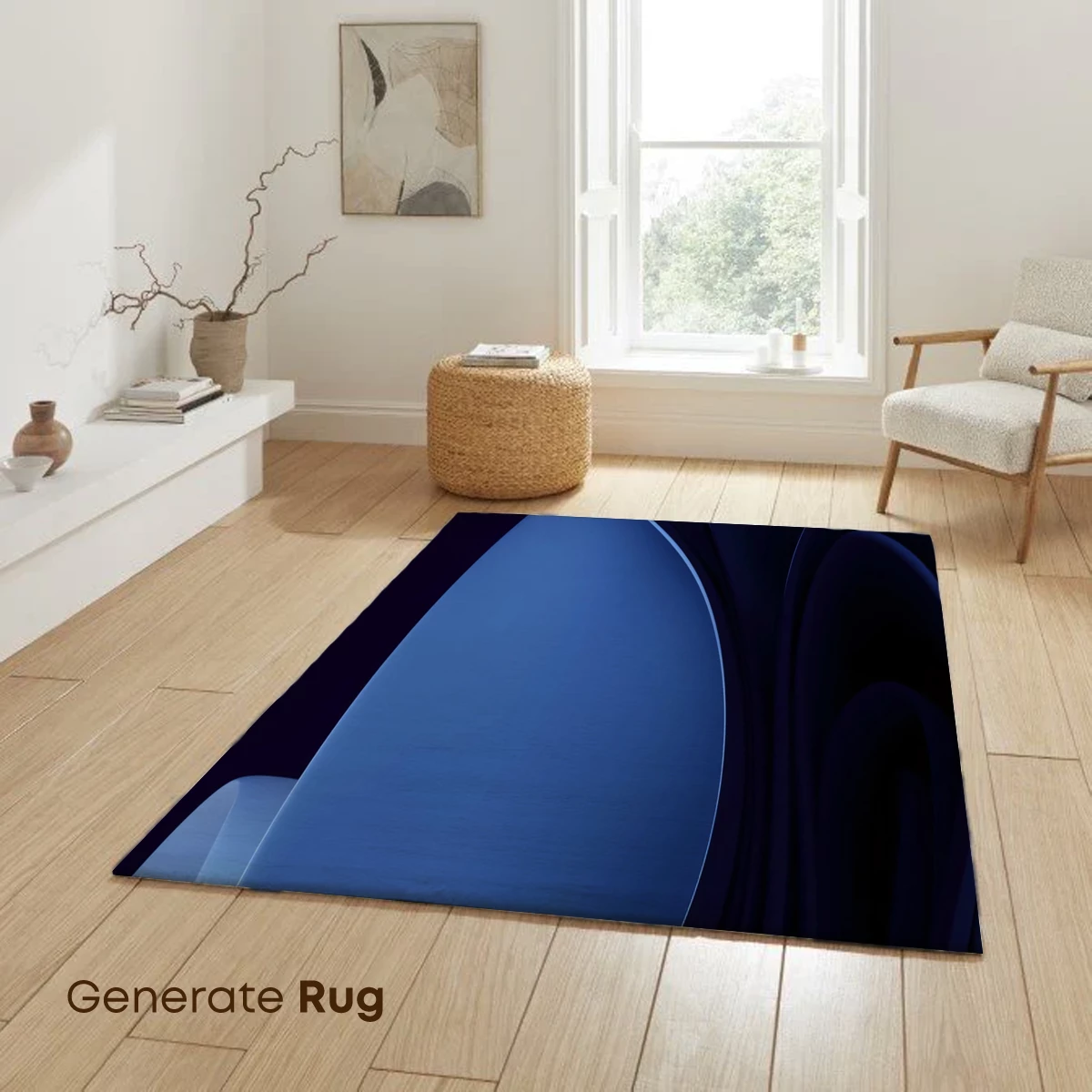 Ethereal Blue Whirl: A Dance of Abstract Curves - Image 6