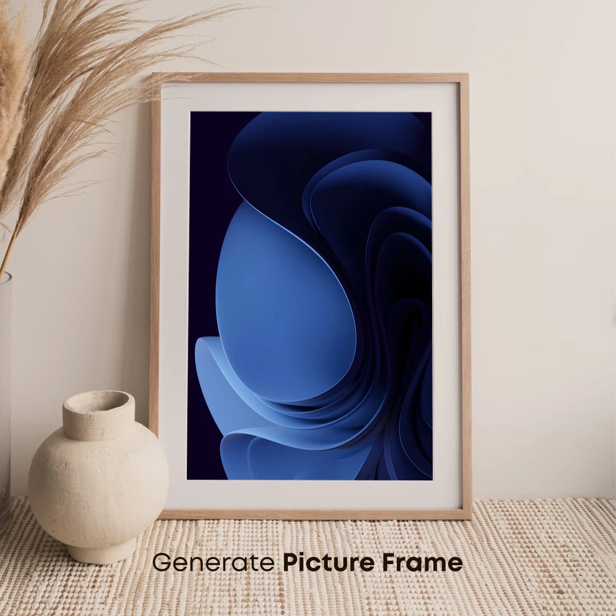 Ethereal Blue Whirl: A Dance of Abstract Curves - Image 7