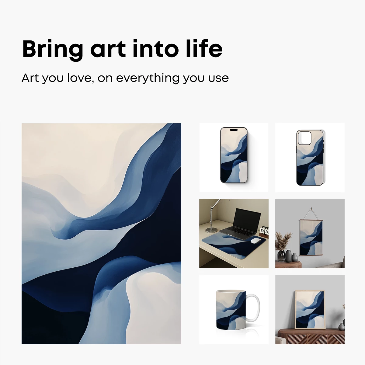 Ethereal Blue Waves: A Fluid Symphony