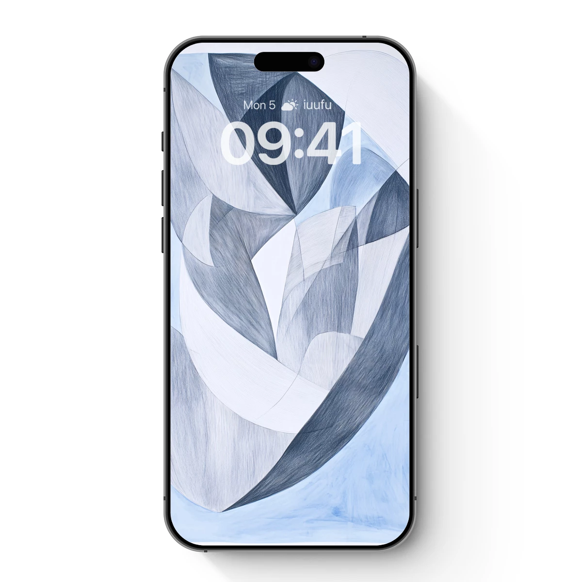 Abstract Blue Symphony: Harmonic Curves and Shadows