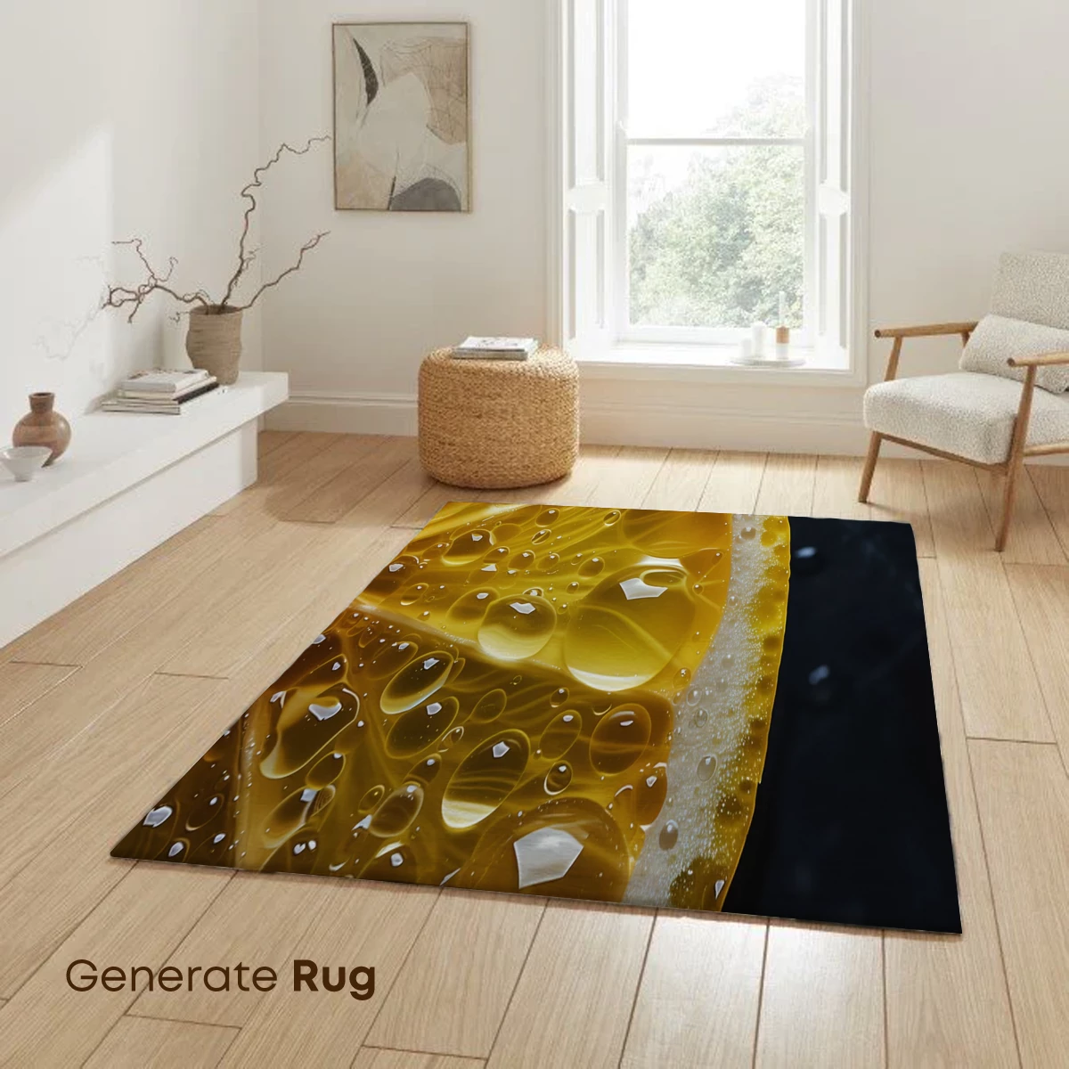 Golden Citrus Symphony: Dew-Drenched Lemon Slice - Image 6