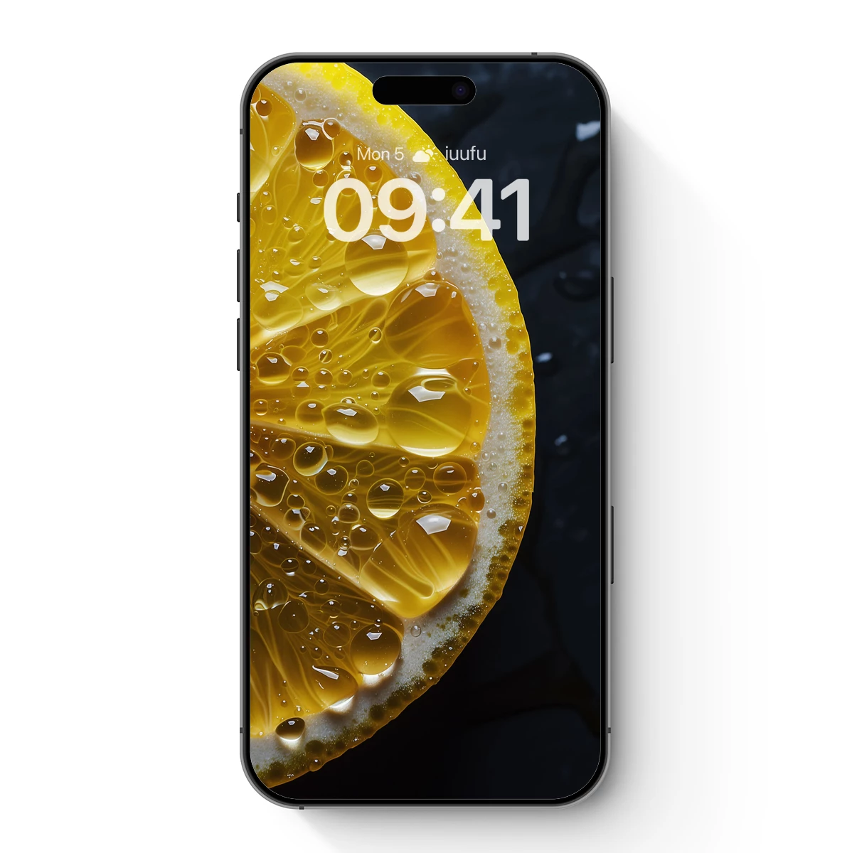 Golden Citrus Symphony: Dew-Drenched Lemon Slice