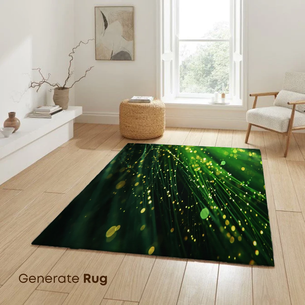 Fiber Optic Symphony: Green Light Dance - Image 6