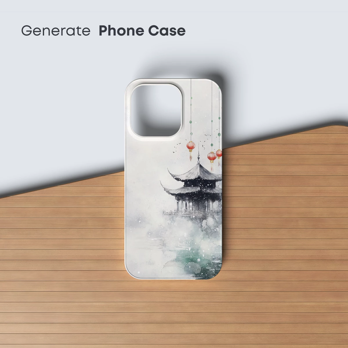 Mystic Pagoda Lanterns: Watercolor Zen Harmony - Image 3