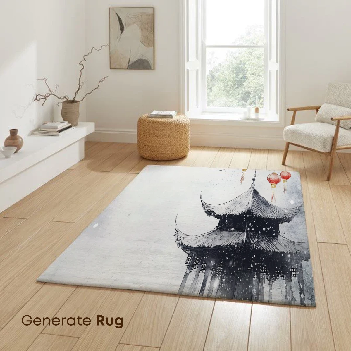 Mystic Pagoda Lanterns: Watercolor Zen Harmony - Image 6