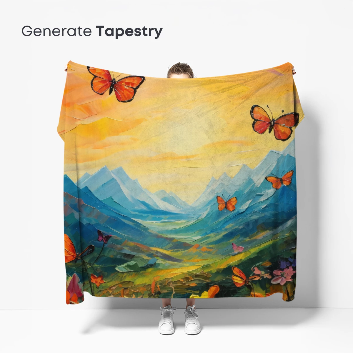 Butterfly Symphony Over Floral Peaks - Image 5