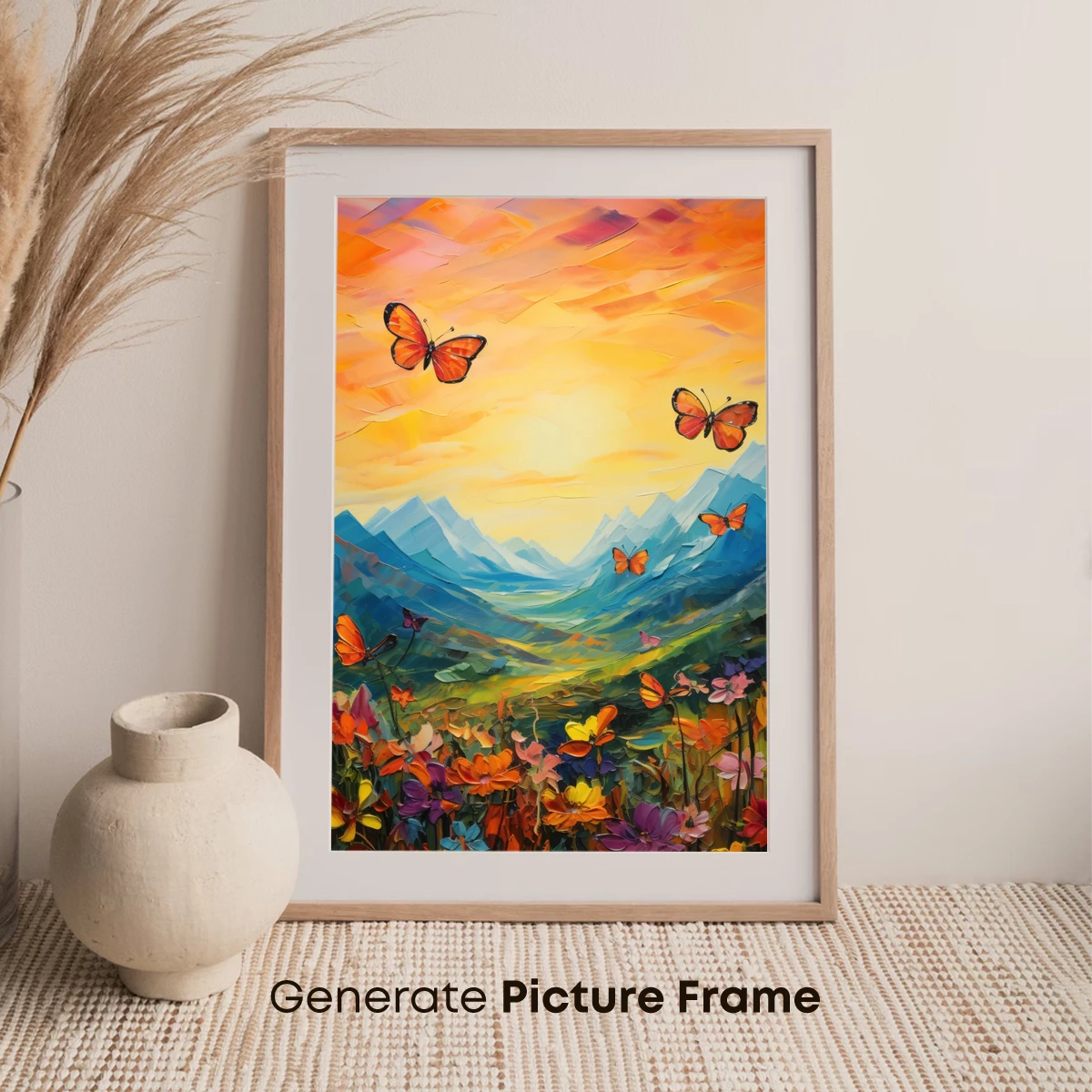 Butterfly Symphony Over Floral Peaks - Image 7