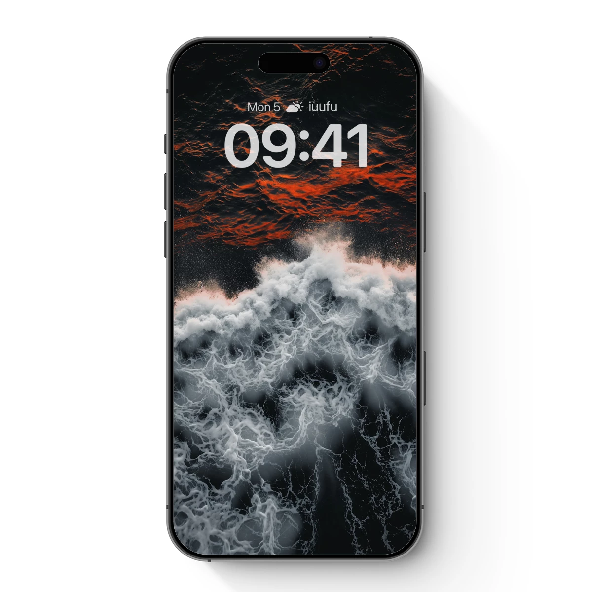 Crimson Tide: Stormy Ocean Waves at Sunset