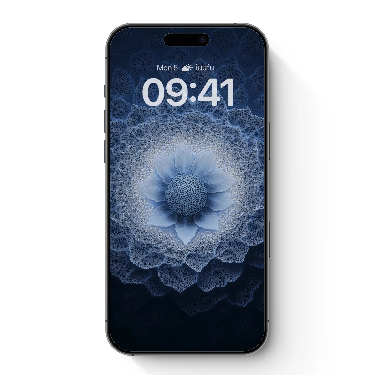 Fractal Bloom: Blue Mandala Flower