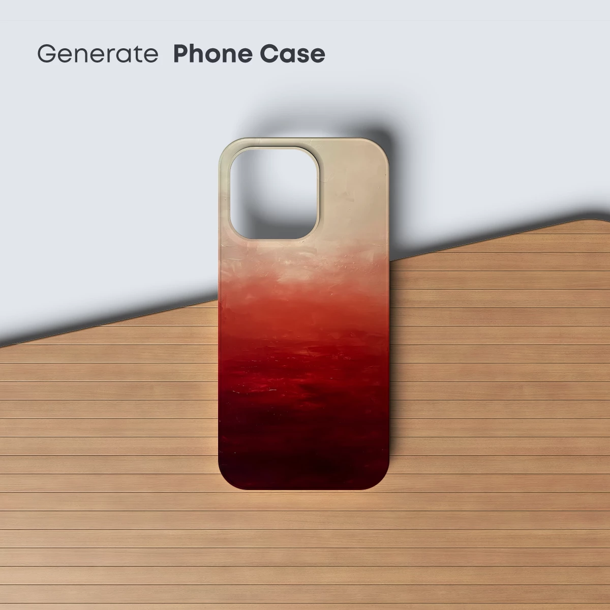 Crimson Horizon: Abstract Ombre Canvas - Image 3