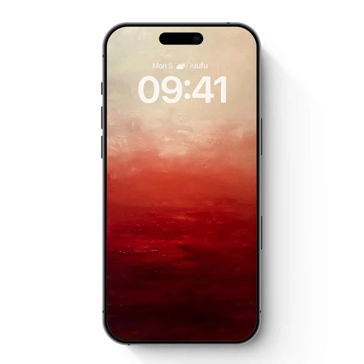 Crimson Horizon: Abstract Ombre Canvas