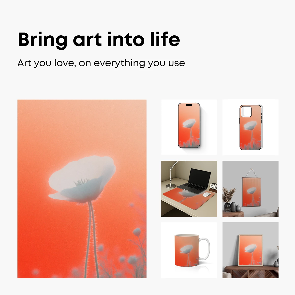 Ethereal Poppy in Coral Haze - Image 2