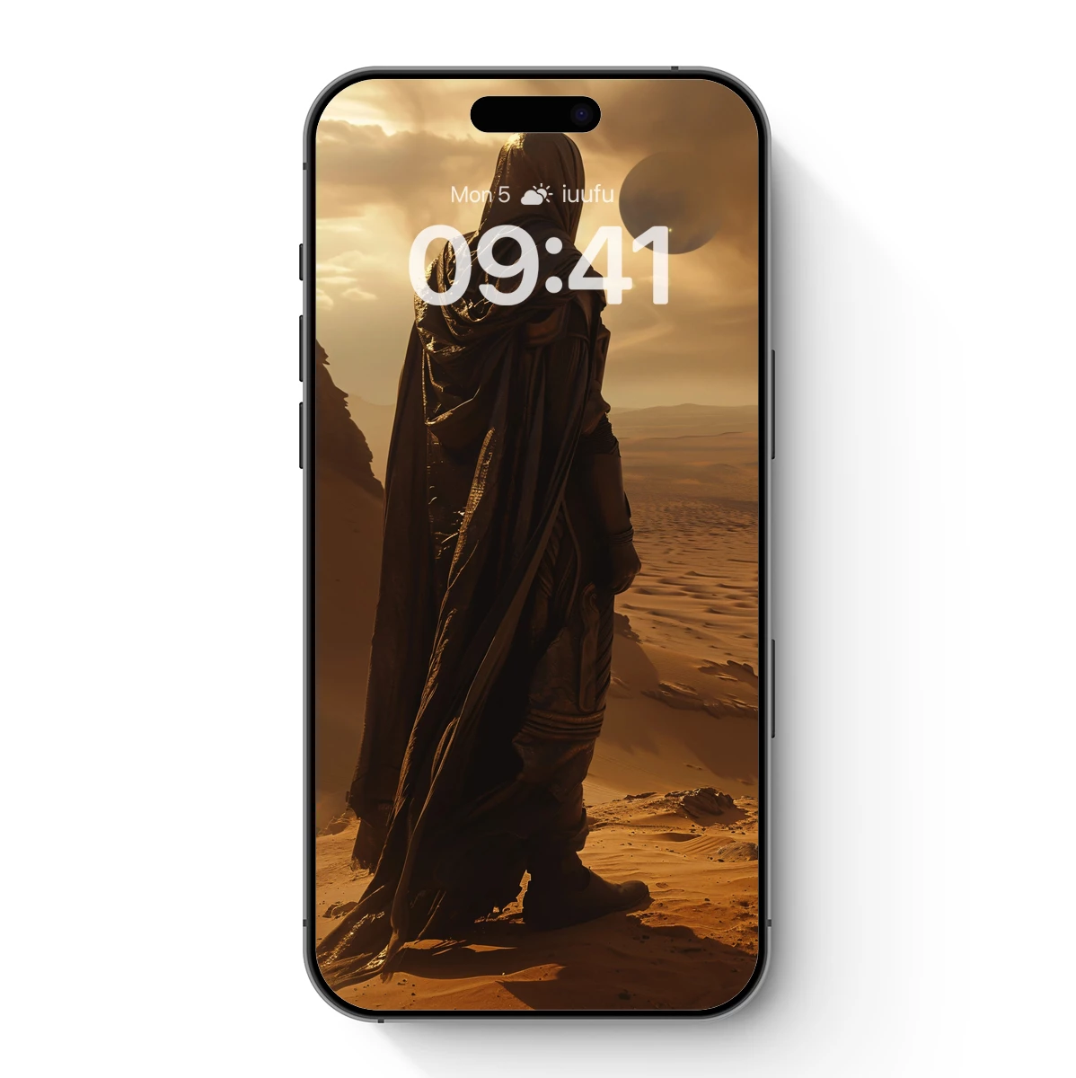 Desert Nomad Under a Lunar Sky